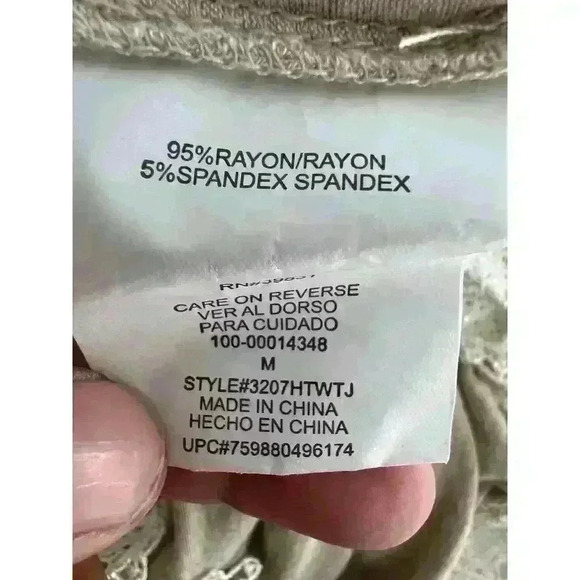 Takara Lace Trim Blouse Long Sleeve Beige Size Medium - Picture 6 of 9